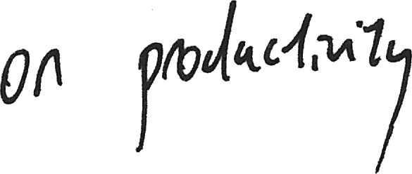 On Productivity